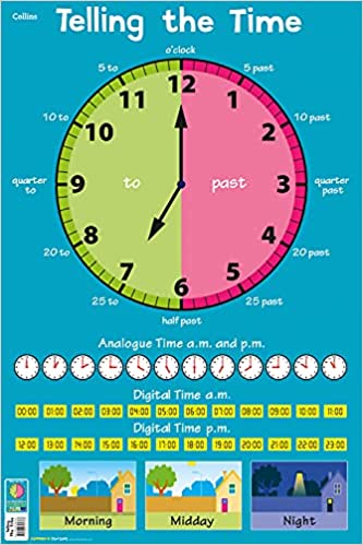 COLLINS TELLING THE TIME CHILDREN CHART