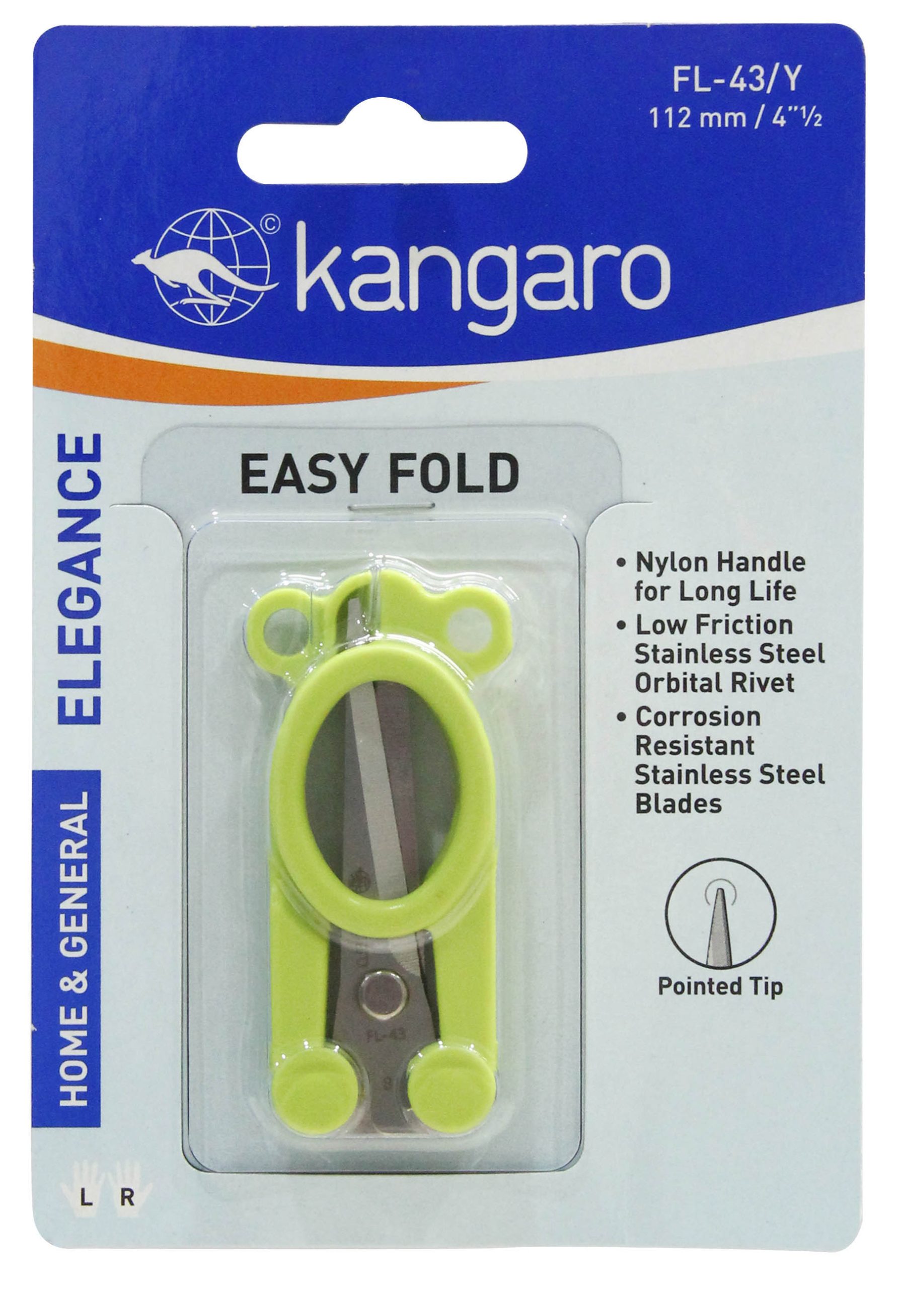 KANGARO EASY FOLD STEEL SCISSORS FL-43