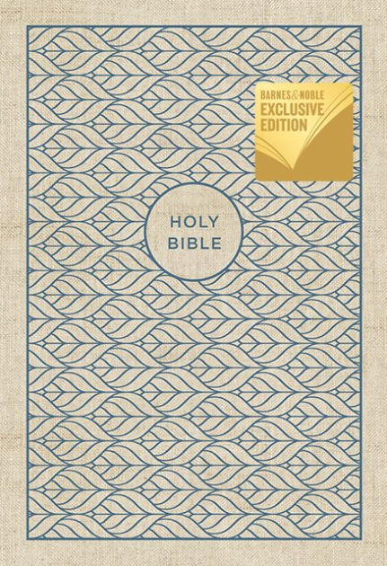 NIV COMFORT PRINT, COMPACT REFERENCE BIBLE TAN/BLUE LEATHERSOFT