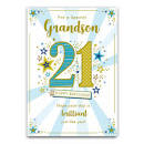GREETING CARD  21 TODAY GRANDSON