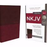 NKJV COMPACT THINLINE BIBLE BURGUNDRY LEATHERSOFT
