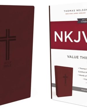 NKJV VALUE THINLINE BIBLE BURGUNDRY LEATHERSOFT